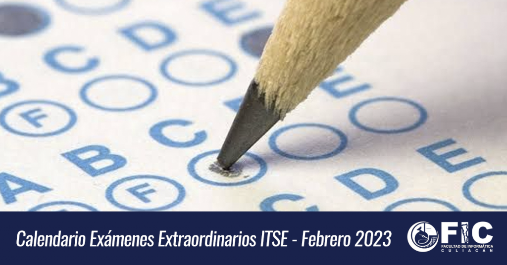 Calendario de Exámenes Extraordinarios ITSE - Febrero 2023